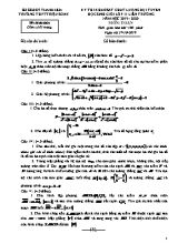 Đề thi khảo sát chất lượng đội tuyển học sinh giỏi Lớp 11 liên trường môn Toán - Năm học 2019-2020 - Trường THPT Triệu Sơn 5 (Có đáp án)